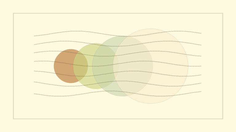 Abstract anxiety motif in warm earth colors for EnglishTherapist.ch.