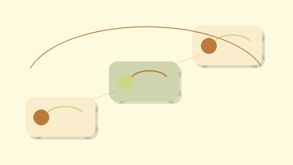 Abstract stepped path representing flexible camera comfort in online counseling