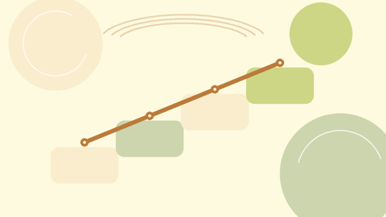 Abstract stepped path representing a flexible counseling session rhythm