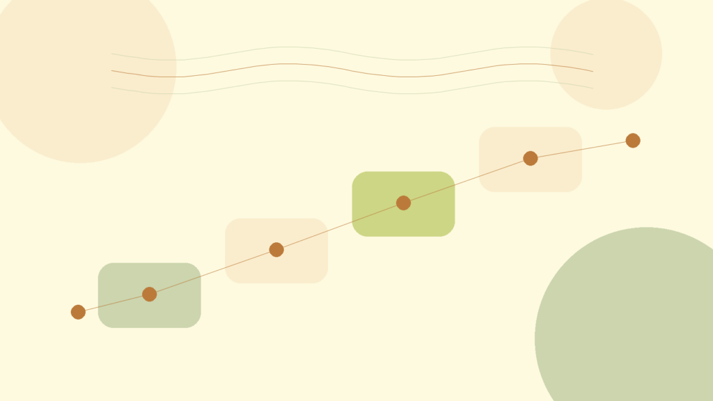 Abstract stepped path showing a calm transition into and out of online counseling