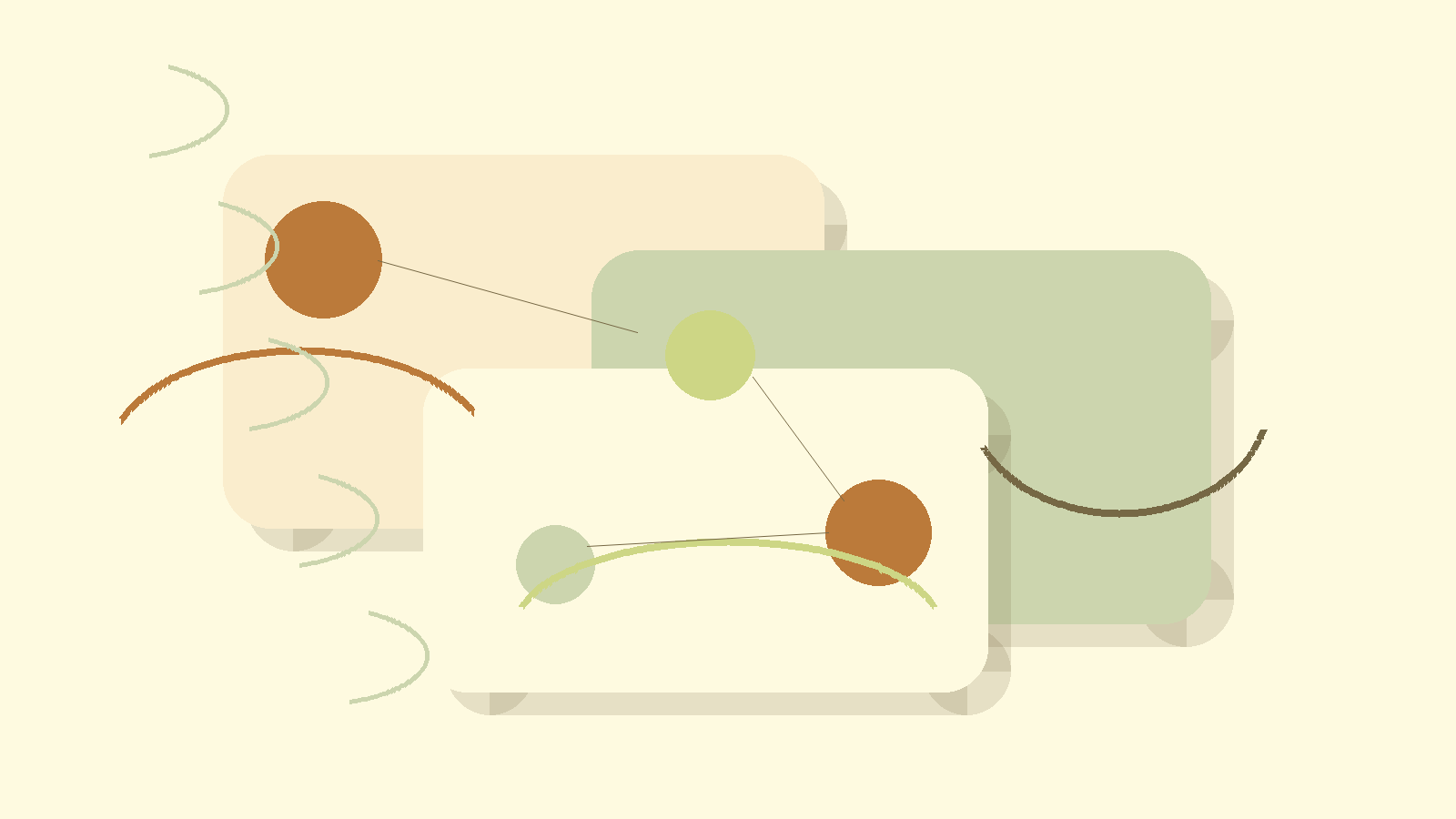 Abstract layered cards representing psychosocial counseling in Switzerland