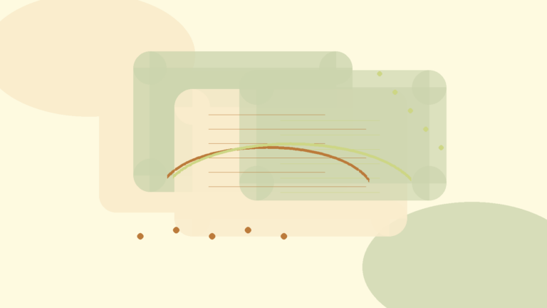 Abstract warm-toned layered cards representing research, belonging, and emotional support in Switzerland