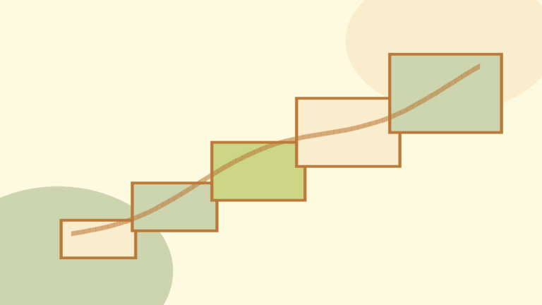 Abstract stepped path representing a thoughtful pause or ending in counseling