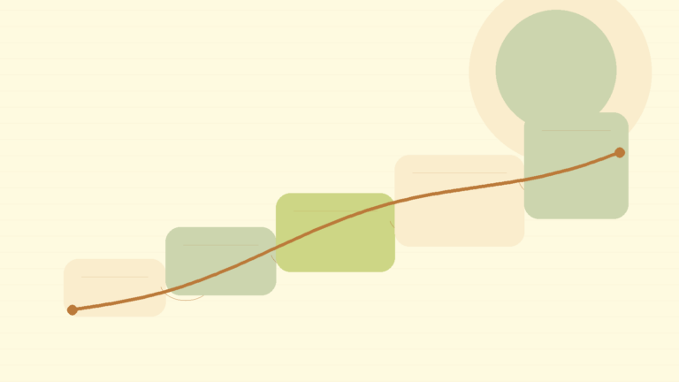 Abstract stepped path representing choice and pacing during emotional counseling moments