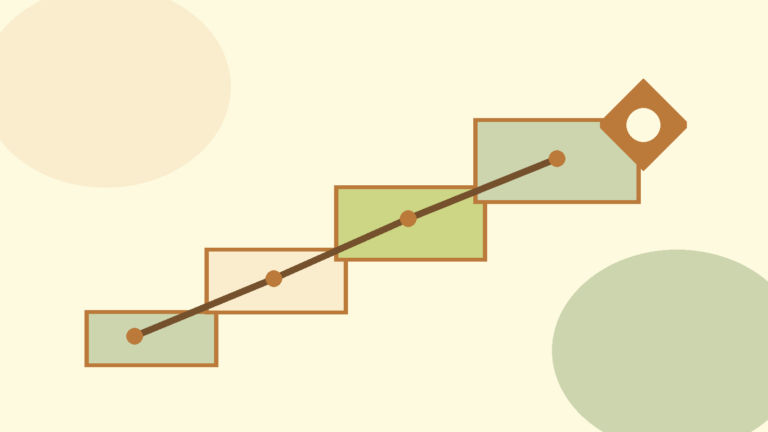 Abstract stepped path representing reflection and small steps between online counseling sessions