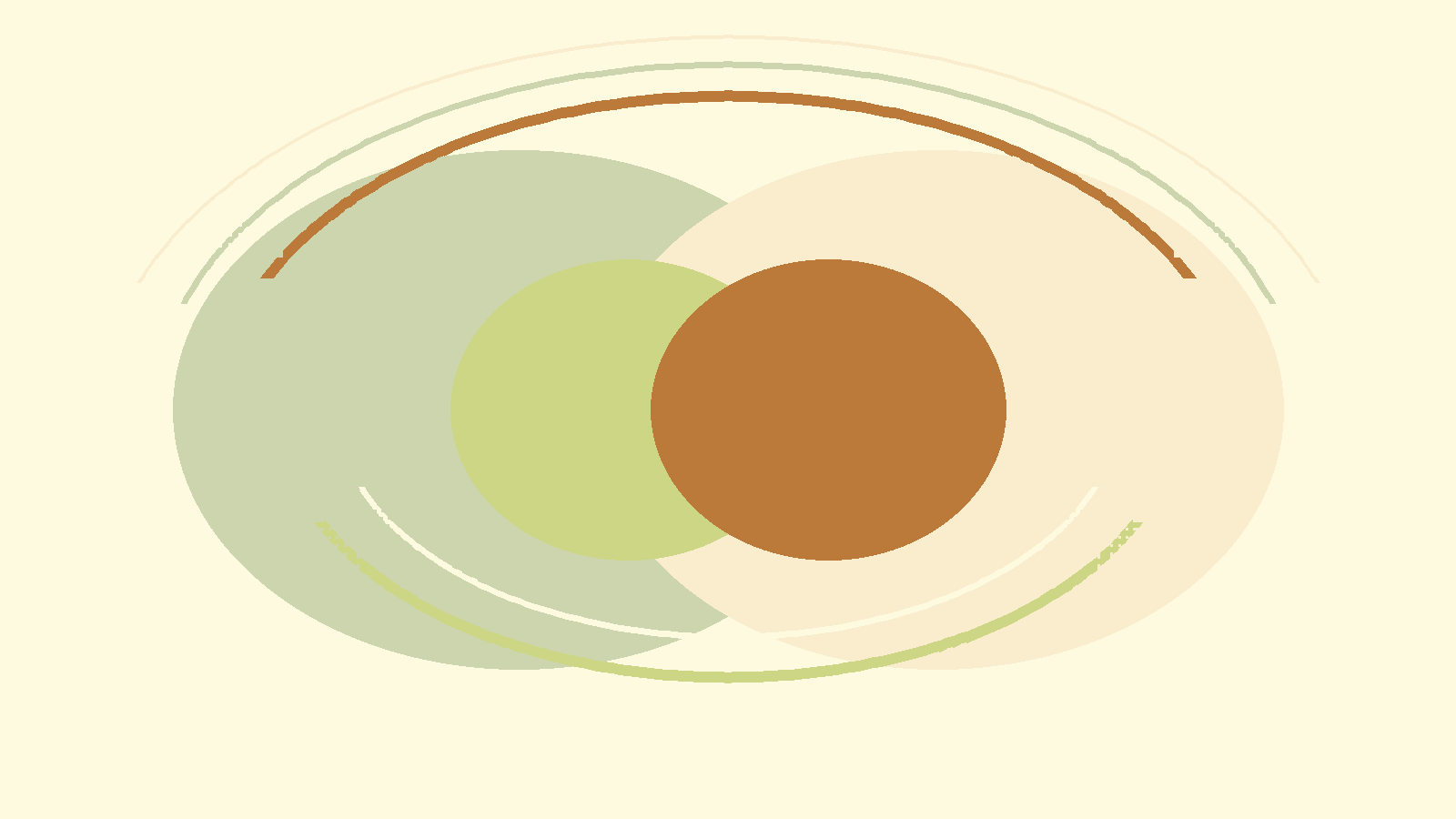 Two overlapping warm abstract forms with communication arcs representing different conversation rhythms