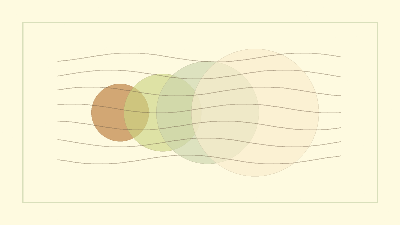 Abstract warm layered circles suggesting breathing rhythm for stress support.